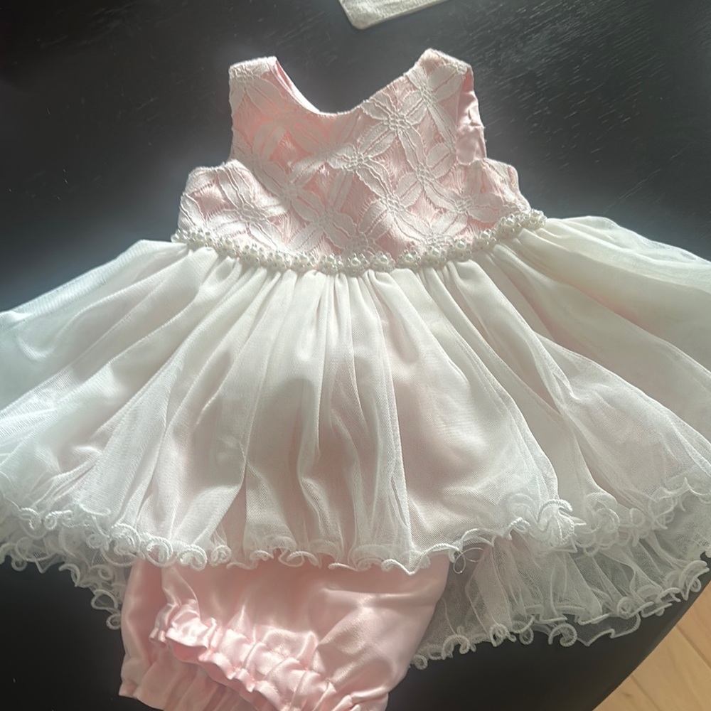 Pink and White Baby Dress